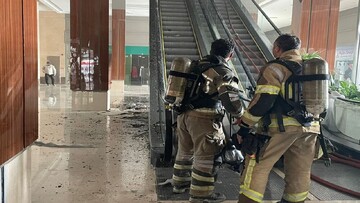 پاساژ «گلشن مال» در تهران آتش گرفت / سرایت آتش تا طبقه ششم پاساژ  + جزییات