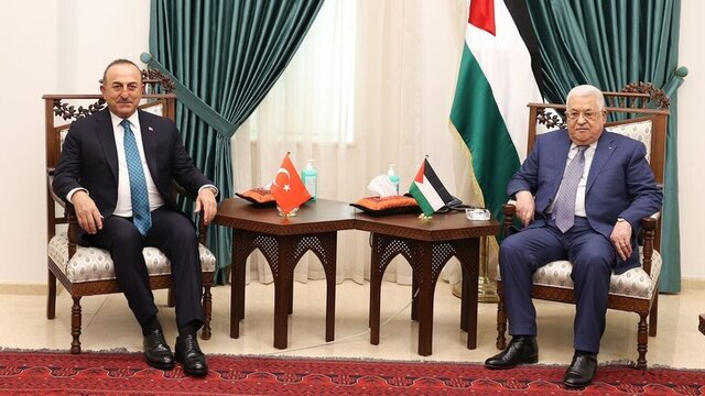 محمود عباس با چاووش‌اوغلو دیدار کرد