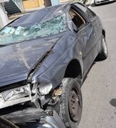واژگونی پژو ۴۰۵ در بزرگراه شهید بابایی / راننده در دم جان باخت