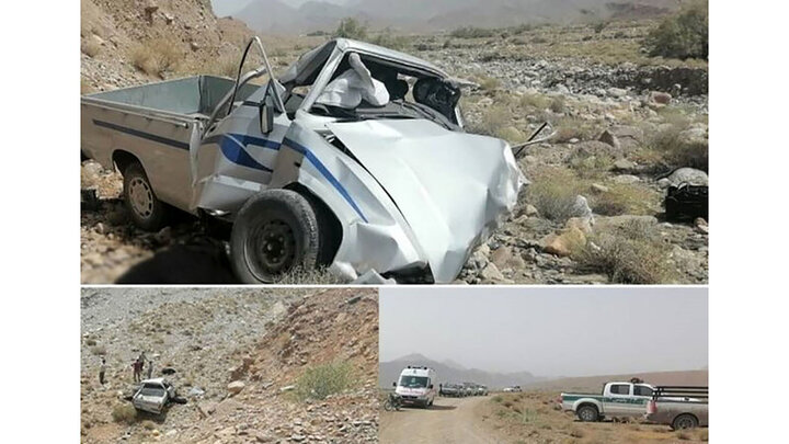 سقوط خودرو به دره در جاده کرمان / ۶ نفر جان باختند + عکس