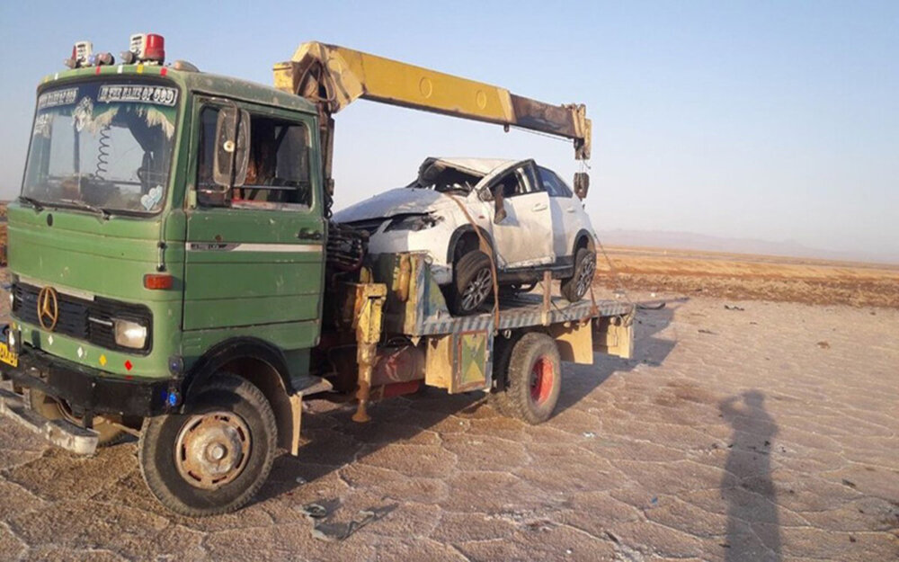نخستین تصویر از خودروی مجری تلویزیون پس از تصادف مرگبار