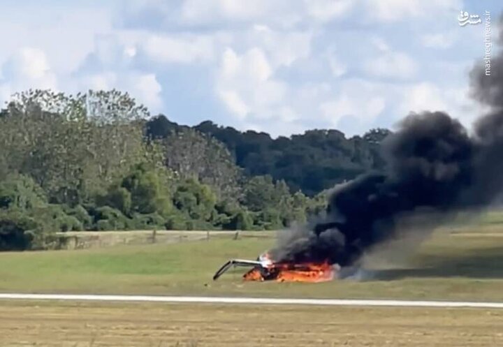 سقوط مرگبار یک هواپیما در آمریکا / فیلم