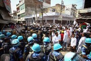 سرکوب تظاهرات مسلمانان هند از سوی پلیس این کشور