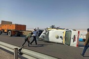 تصادف خونین آمبولانس با کامیون در شیراز / جزئیات