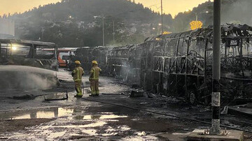 نخستین تصاویر از آتش‌سوزی تانکر سوخت در کربلای معلی + علت چه بود؟ / فیلم