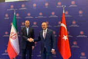 روایت توییتری وزیر خارجه ترکیه از دیدارش با همتای ایرانی / عکس