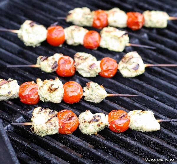 دستور پخت مرغ کبابی با ماست و ریحان