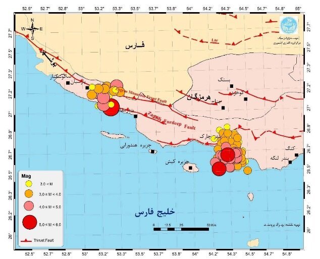 ثبت ۱۲۴ زمینلرزه در مدت ۱۵ روز در دو بندر استان هرمزگان/توسعه ۱۶ ایستگاه لرزه‌نگاری در منطقه