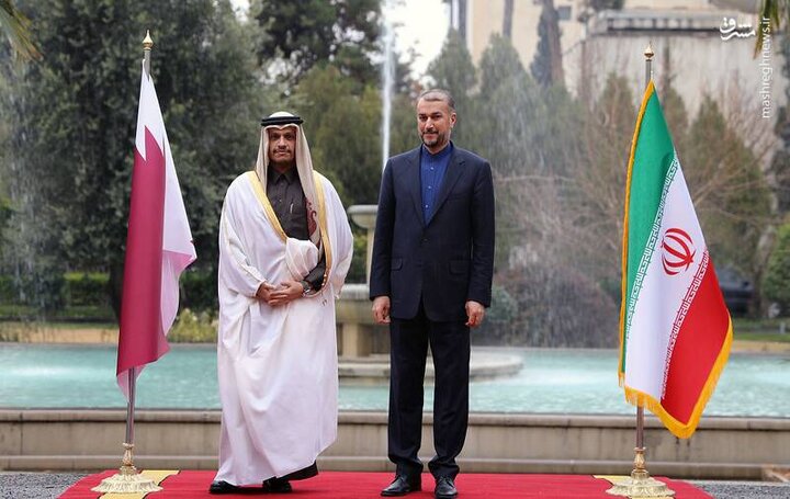 استقبال امیرعبداللهیان از وزیر خارجه قطر / فیلم