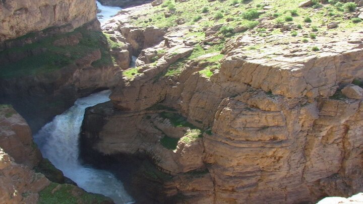 تصاویر حیرت انگیز و چشم نواز از وحشی‌ترین آبشار ایران | آبشار کردیت زیبا در دامنه کوه‌های چهار محال و بختیاری / فیلم