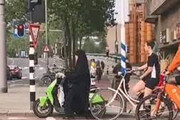 ویدئو پربازدید در شبکه‌های اجتماعی / خانم چادری در هلند موتورسواری می‌کند + فیلم