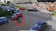 تصادف وحشتناک خودروی شاسی بلند با پسربچه دوچرخه سوار / فیلم