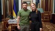 بازیگر برنده اسکار با رئیس جمهور اوکراین ملاقات کرد