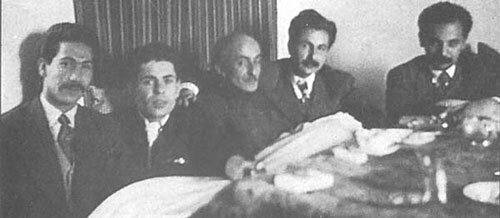 هوشنگ ابتهاج در کنار احمد شاملو، نیما یوشیج، سیاوش کسرایی و مرتضی کیوان