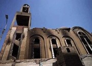 آتش گرفتن یک کلیسا در مصر / ۳۵ نفر جان باختند