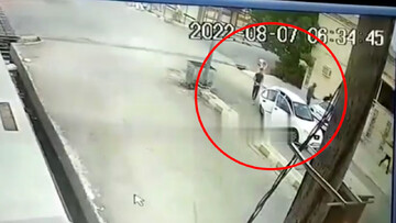تصاویر هولناک از سرقت مسلحانه خودرو پژوپارس به سبک فیلم هالیوودی در خوزستان / فیلم