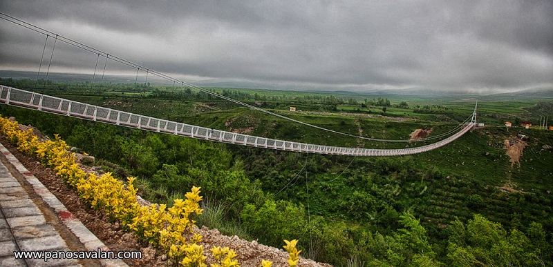 مرتفع‌ترین پل معلق خاورمیانه در ایران 