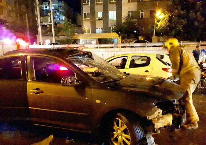 جزییات تصادف زنجیره‌ای ۶ خودرو در تهران 