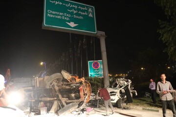 تصادف شدید در بزرگراه نیایش تهران / آمار کشته‌ها اعلام شد