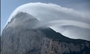 تصاویر عجیب از لحظه تشکیل ابر عجیب لوانته در جبل الطارق + فیلم
