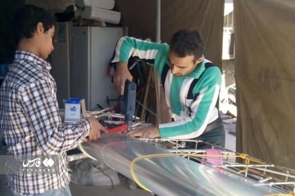 ساخت هواپیما در خانه با کمترین ابزار توسط جوان بوشهری + لحظه پرواز / فیلم