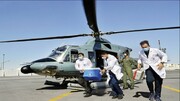 اهدای قلب به مرد ۳۷ ساله پیک موتوری با هلی‌کوپتر + فیلم