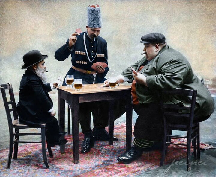 بازی کردن چاق‌ترین، بلندترین و کوتاه‌ترین مردان اروپا در ۱۹۱۳ + تصاویر