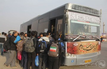 اعزام ۵۰ دستگاه اتوبوس برای انتقال زائرین اربعین به شلمچه