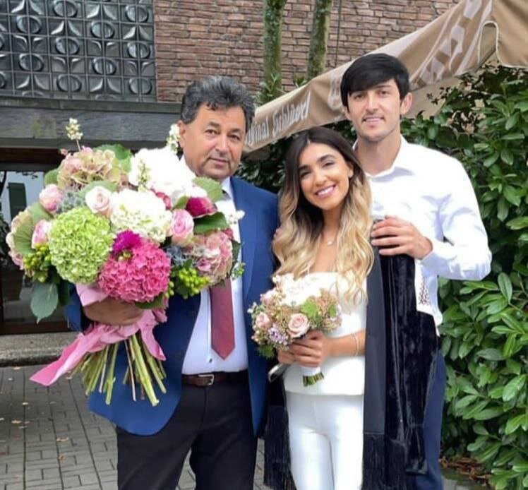 قابی از سردار آزمون در لباس دامادی!