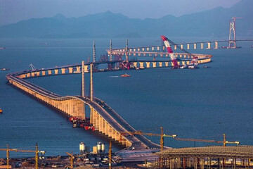 افتتاح طولانی ترین پل ماشین رو در جهان بر بستر دریا + فیلم