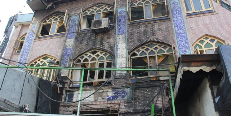 آتش زدن مسجد امام موسی کاظم در رشت