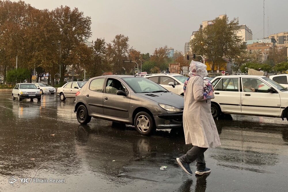 اولین باران پاییزی در تهران