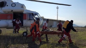 لحظه پر التهاب نجات کوهنورد ۴۵ ساله گلستانی پس از سقوط از ارتفاعات + فیلم