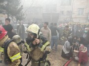 آتش سوزی بزرگ در خیابان کاج تهران + جزییات