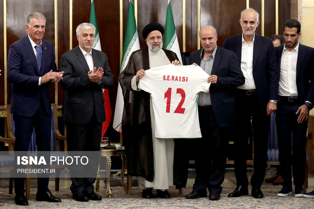 دیدار ملی‌پوشان فوتبال ایران با رییس جمهور