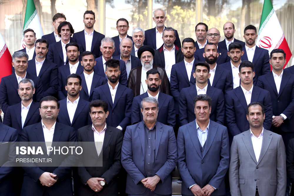دیدار ملی‌پوشان فوتبال ایران با رییس جمهور