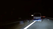 ویدیو هولناک از تصادف وحشتناک در تاریکی مطلق شب