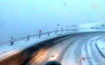 کولاک برف در جاده طالقان + فیلم