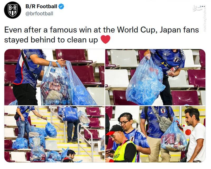 زباله‌ جمع کردن‌ ژاپنی‌ها پس از تحقیر آلمان +عکس
