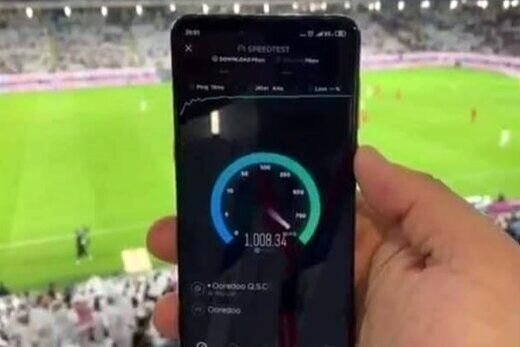 سرعت حیرت انگیز اینترنت در استادیوم‌های قطر + تست سرعت عجیب / فیلم