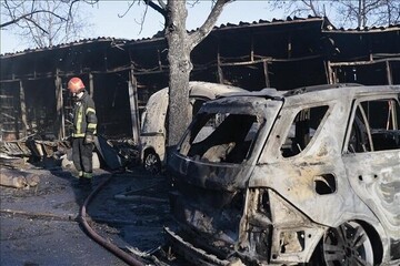 ۲۰ کشته و زخمی درپی تصادف خودرو حامل سربازان روسی با کامیون + عکس