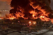 آتش‌سوزی مهیب یک مرکز تجاری در مسکو + فیلم