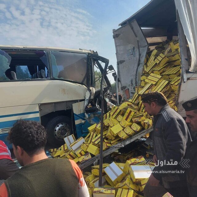 تصادف اتوبوس حامل زائران ایرانی در نجف