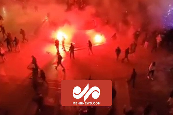 درگیری شدید بین هواداران فرانسه و مراکش + فیلم
