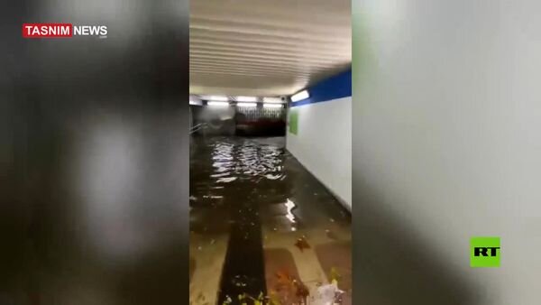 به زیر آب رفتن متروی شهر مادرید در اسپانیا! + فیلم