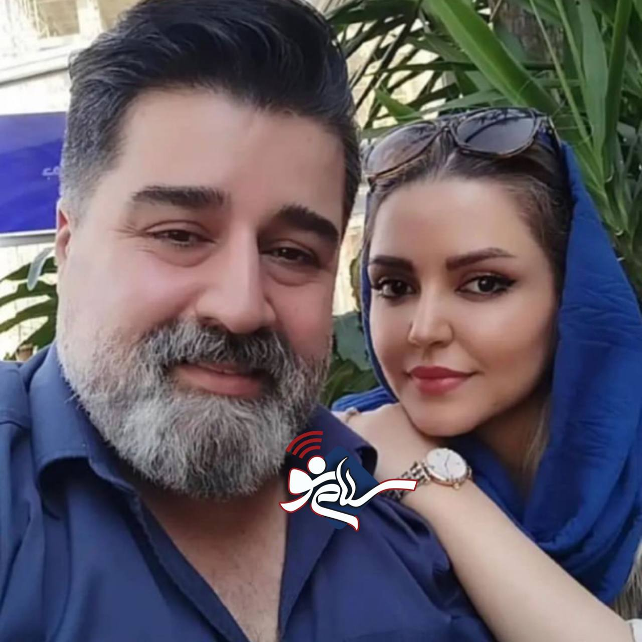 عکس عاشقانه خواننده مشهور ایرانی و همسرش + عکس
