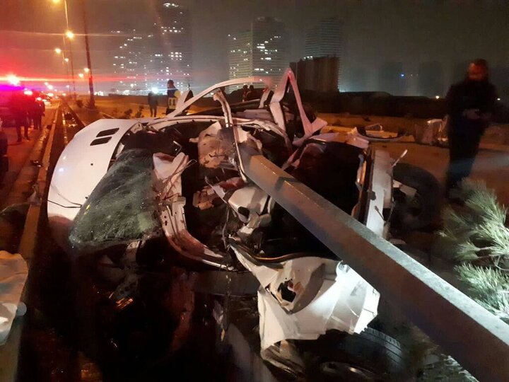 تصادف با تیر برق در تهران ۳ کشته داد! + عکس