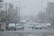 بارش برف سنگین در همدان + ارتفاع برف به بیش از ۳۰ سانت رسید! + فیلم
