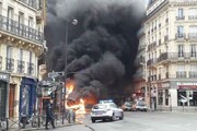 آتش گرفتن سرویس مدرسه در خیابان + دانش آموزان زنده زنده سوختند؟ + فیلم