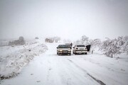 بارش بسیار شدید برف در جاده چالوس / احتمال سقوط سنگ و بهمن وجود دارد